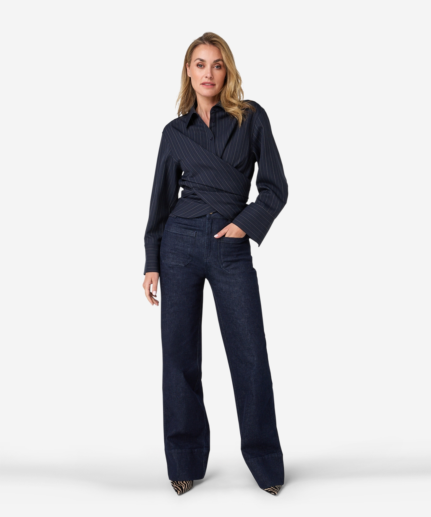 Tatum Pinstripe | Dark Sapphire